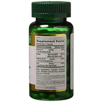 Gentle Iron Supplement for Overall Wellness 28mg