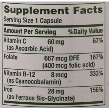 Gentle Iron Supplement for Overall Wellness 28mg