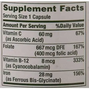 Gentle Iron Supplement for Overall Wellness 28mg