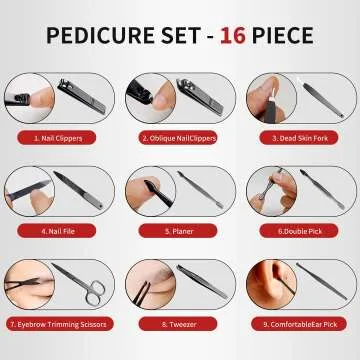 16-Piece Manicure & Pedicure Set - Gift Ready!