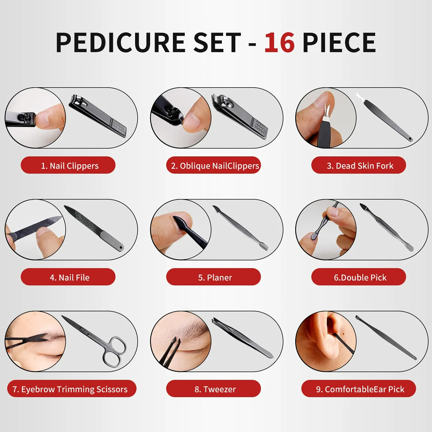 16-Piece Manicure & Pedicure Set - Gift Ready!