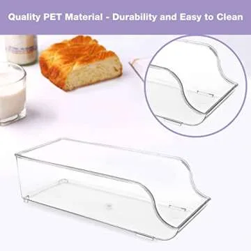 Puricon 1 Pack Refrigerator Organizer Bins Can Dispenser Storage Holder, Soda Beverage Canned Food Container Bin Clear Plastic Pantry Storage Rack for Fridge Kitchen Countertops Cabinets -Standard Can