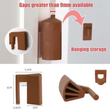 Hanging Silicone Door Pinch Guard and Anti Door Slam Stopper - Child Safety