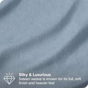 Bare Home 100% Organic Cotton Queen Sheet Set - Smooth Sateen Weave - Breathable & Cooling - Hotel L...