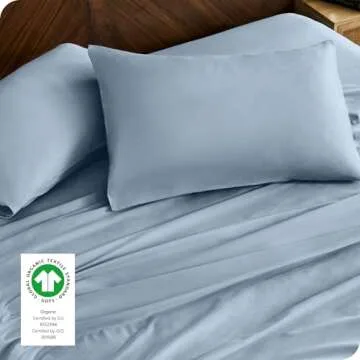 Bare Home Organic Cotton Queen Sheet Set - Soft & Breathable