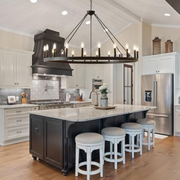 Viksroeo 53 Inch Large Wagon Wheel Chandelier With 20 Lights