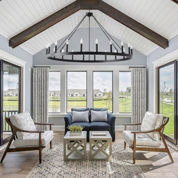 Viksroeo 53 Inch Large Wagon Wheel Chandelier With 20 Lights