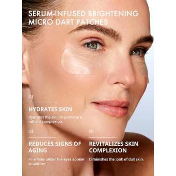 depology Deepcare+ Serum-Infused Micro Dart Patche | 4 Pairs Eye Mask | Under Eye Patches for Wrinkles | Fine Lines | Hydrating Eye Mask with Peptides | Amino Acids | and Synthesized Molecules