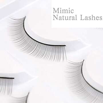 20 Pairs Practice Lashes for Eyelash Extensions Supplies Training Lashes Strips Beginner Practice Eyelash Strip Kit Self Adhesive Natural Lash Extensions Supplies for Mannequin Head by SRCKFIZ