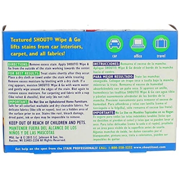 Shout Wipe & Go Instant Stain Remover Wipes 12 ea (Pack of 2)