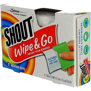Shout Wipe & Go Instant Stain Remover Wipes 12 ea (Pack of 2)