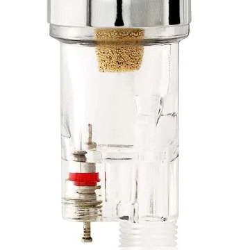 Master Airbrush Premium Airbrush In-Line Mini Air Filter and Water Trap (Connects directly onto airbrushes and hoses with 1/8" threads)