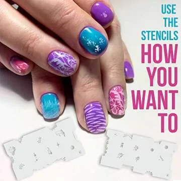 Custom Body Art Airbrush Nail Stencils Set #4 - 320 Designs