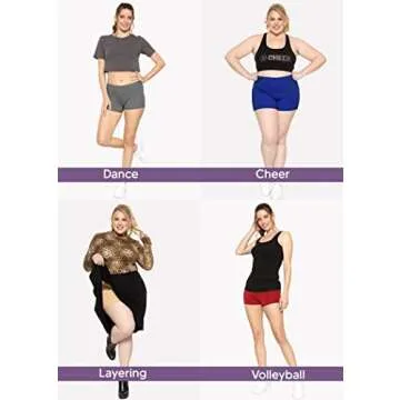 Comfortable Women's Nylon Booty Shorts in Black