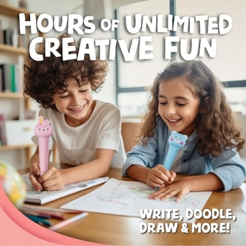 BunMo Super Squishy Pens for Kids - Fun Gel Pens with Refills