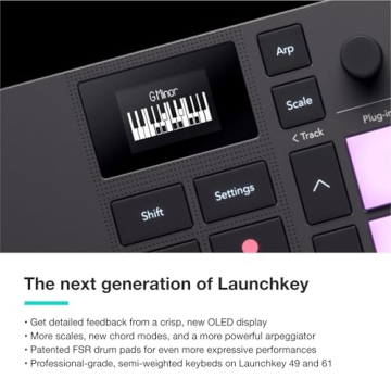 Novation Launchkey Mini MK3 Portable MIDI Controller for Music