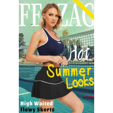 Feazac Women Tennis Skirts with Inner Shorts and Pocket