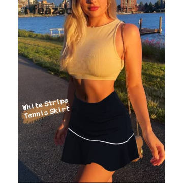 Feazac Women Tennis Skirts with Inner Shorts and Pocket