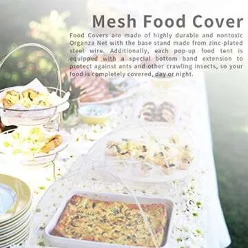 Homealexa 17" Mesh Food Covers for Outdoor Dining