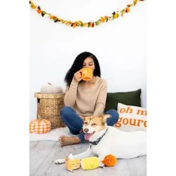 Pearhead Thanksgiving Dinner Dog Toys, Thanksgiving Toy Set for Dogs, Set of 3, Plush Dog Toys, Squeaky Dog Toy, Food Pet Toys