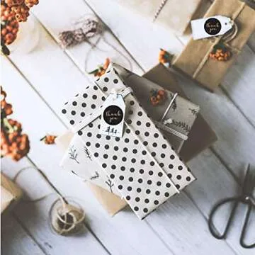 Premium 1" Thank You Stickers for Gifts and Packaging