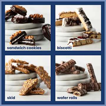 Valentines Day Cookie Tin Gift Baskets, Basket with Biscotti Cookies & Chocolate Truffles, Prime Gifts for Hime and Her Food Delivery Ideas Dad Graduation Teachers Large Gourmet Gift Tin