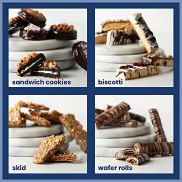 Valentines Day Cookie Tin Gift Baskets, Basket with Biscotti Cookies & Chocolate Truffles, Prime Gifts for Hime and Her Food Delivery Ideas Dad Graduation Teachers Large Gourmet Gift Tin