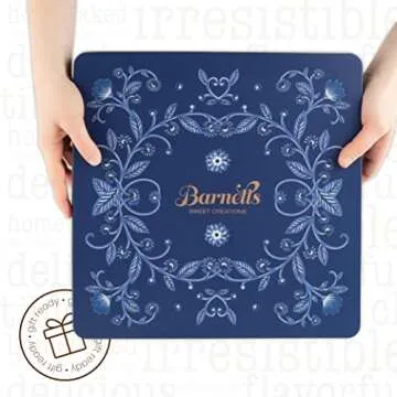 Valentines Day Cookie Tin Gift Baskets, Basket with Biscotti Cookies & Chocolate Truffles, Prime Gifts for Hime and Her Food Delivery Ideas Dad Graduation Teachers Large Gourmet Gift Tin