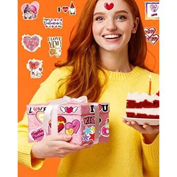 Valentine's Heart Stickers for Gifts & Decorating
