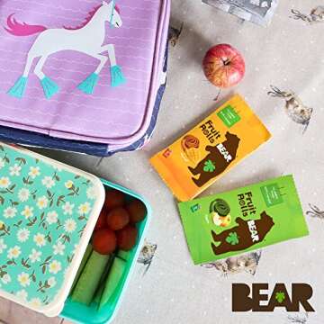 BEAR Real Fruit Snack Rolls, Mango – 12 Pack (2 Rolls Per Pack) – Gluten Free, Vegan, and Non-GMO – Healthy School And Lunch Snacks For Kids And Adults, 0.7 Ounce