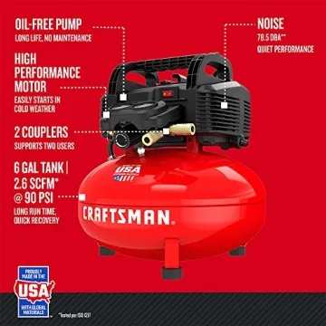 CRAFTSMAN 6 Gallon Portable Air Compressor with Accessory Kit