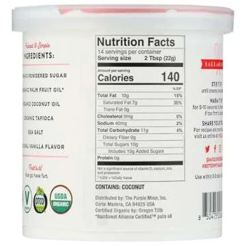 Miss Jones Baking Organic Buttercream Frosting - Perfect for Decorating, Vegan-Friendly Vanilla (Pac...