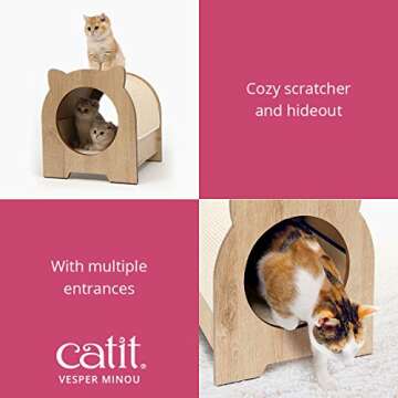 Catit Vesper Cat Tree, Minou Cat Bench, Small, 52101