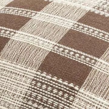 Livabliss x Becki Owens Modern Myrna Accent Pillow Cover with Down Insert, 22" L x 22" W, Brown