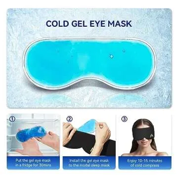 Mavogel Eye Mask - Cooling Gel Pad & Light Blocking Sleep Mask