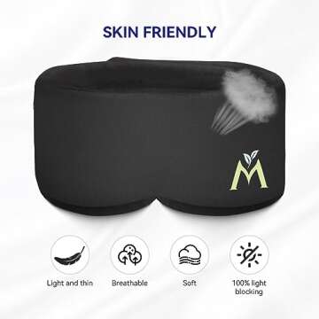 Mavogel Eye Mask for Sleeping - Weighted Sleep Mask with Cooling Gel Pad, Cooling Eye Mask for Puffiness, Dry Eyes, Migraine Headaches, Light Blocking Sleep Mask Cold Compress, Gifts for Women Men
