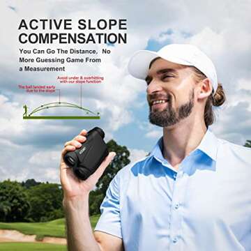 ACEGMET Golf Rangefinder, USB Charging Range Finder Golf, 650 Yards Golf Range Finder, Flag Lock and Pulse Vibration Laser Rangefinders, Fast Focus and Continuous Scan Golf Rangefinder with Slope