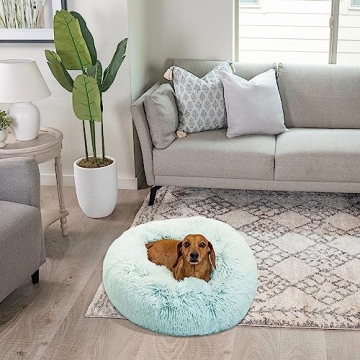 Calming Donut Dog & Cat Bed Baby Blue - 23"