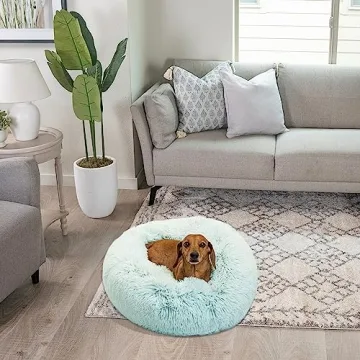 Calming Donut Dog & Cat Bed Baby Blue - 23"