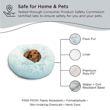 Calming Donut Dog & Cat Bed Baby Blue - 23"