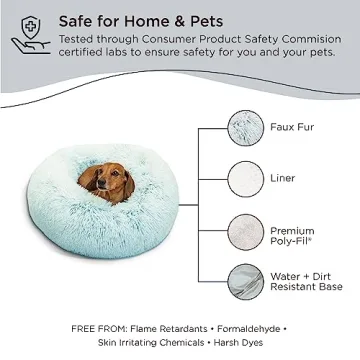 Calming Donut Dog & Cat Bed Baby Blue - 23"