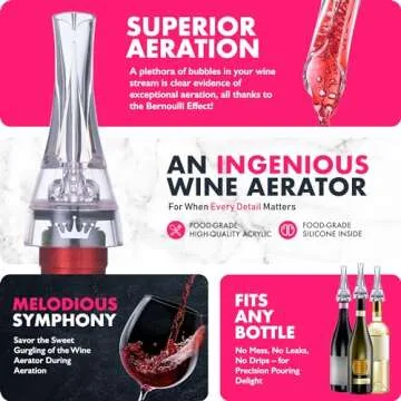 VINABON Wine Aerator Pourer Spout for Perfect Flavor and Aroma
