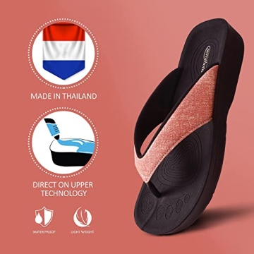 AEROTHOTIC Comfortable Flip Flops for Women with Arch Support