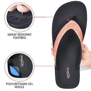 AEROTHOTIC Comfortable Flip Flops for Women with Arch Support