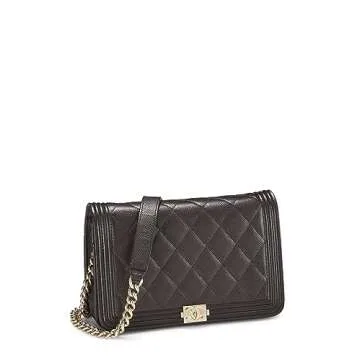 Chanel Pre-Loved Brown Quilted Caviar Boy WOC - Luxury Bag