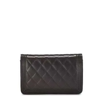 Chanel Pre-Loved Brown Quilted Caviar Boy WOC - Luxury Bag