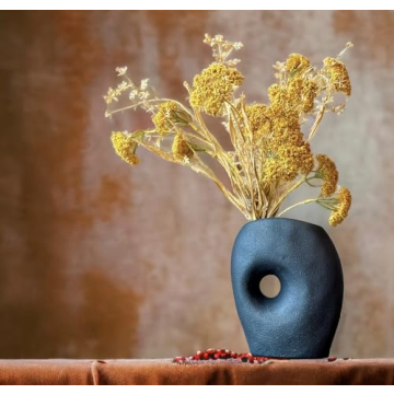 Elegant Black and White Ceramic Vase Set for Modern Homes