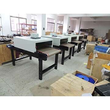 Ving Small T-Shirt Conveyor Tunnel Dryer, 4800W Screen Printing Dryer, 5.9ft. Long x 25.6" Belt, 220V