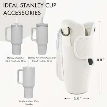 JEBEALUO Water Bottle Carrier for Stanley Cup 30/40 oz