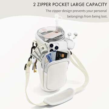 JEBEALUO Water Bottle Carrier for Stanley Cup 30/40 oz